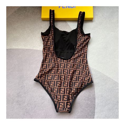 fendi one piece bathing suit|Fendi black bikini.